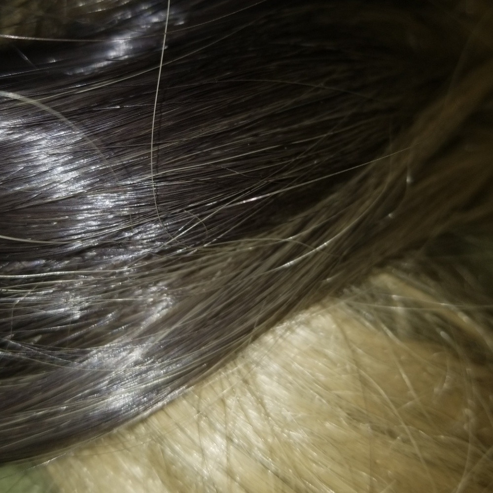 Synthetic ombre hair extensions